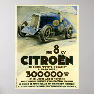 Citroen Set einen Distanzrekord in 1933 Poster