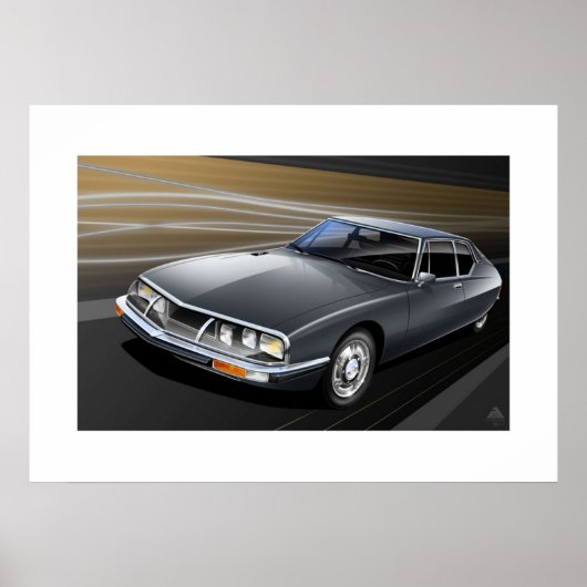 Citroen SM Art Poster (Vorne)