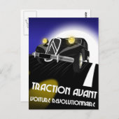 Citroen Traction Avant Postcard Postkarte (Vorne/Hinten)