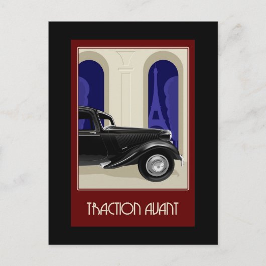 Citroen Traction Avant Postcard Postkarte (Vorderseite)