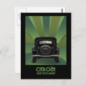 Citroen Traction Avant Postcard Postkarte (Vorne/Hinten)
