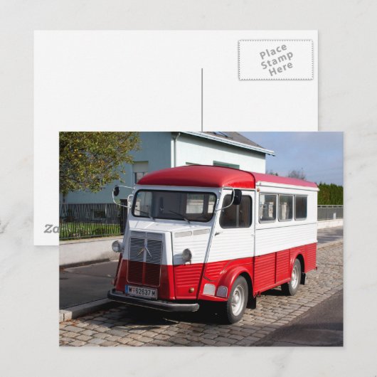 Citroen Typ H Van Postkarte (Vorne/Hinten)