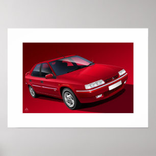 Citroen Xantia Activa Poster Illustration