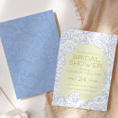 Citron Bloom Brautdusche Einladung