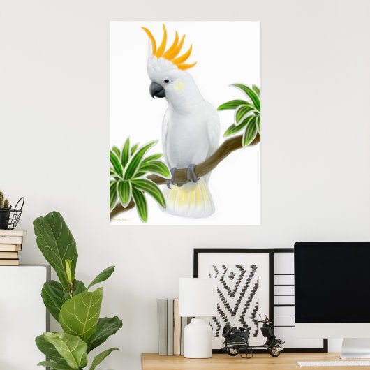 Citron Crested Cockatoo Poster (Heimbüro)