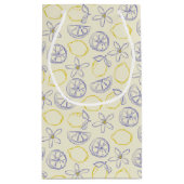Citron Doodle Muster Geschenktasche Kleine Geschenktüte (Rückseite)