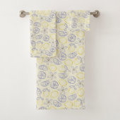 Citron Doodle Pattern Badehandtuch Set (Insitu)
