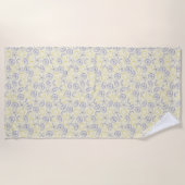 Citron Doodle Pattern Beach Handtuch (Vorderseite)