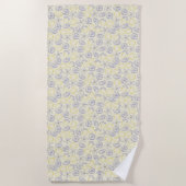 Citron Doodle Pattern Beach Handtuch (Vorderseite)