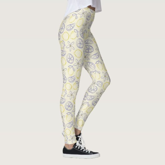 Citron Doodle Pattern Leggings (Rechts)