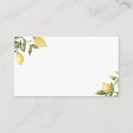 CITRON Lemon Citrus Beilage Karte 3.5 "x2" (Rückseite)