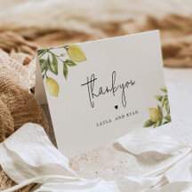 CITRON Lemon Citrus Danke Karte