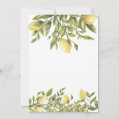 CITRON Lemon Wedding Einladung (Rückseite)