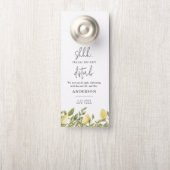 CITRON Lemon Wedding stört den Begrüßungsbrief nic Türanhänger (Auf Knauf)