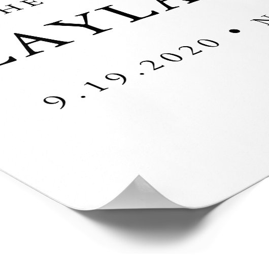 CITRON Lemon Wedding Welcome Sign Poster (Ecke)