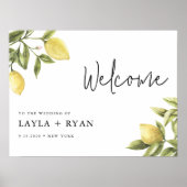 CITRON Lemon Wedding Welcome Sign Poster (Vorne)