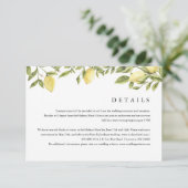 CITRON Lemon Zitrusfrüchte Details und Unterkünfte Begleitkarte (Stehend Vorderseite)