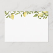 CITRON Lemon Zitrusfrüchte Details und Unterkünfte Begleitkarte (Rückseite)