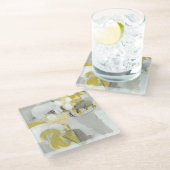 Citron Mist Glasuntersetzer (Schrägansicht)