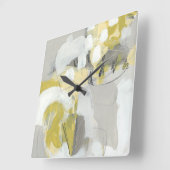Citron Mist Quadratische Wanduhr (Winkel)