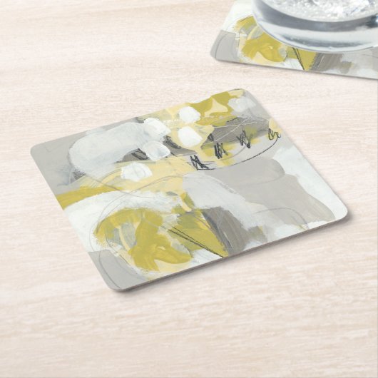 Citron Mist Rechteckiger Pappuntersetzer (angewinkelt)