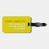 Citron Monogram Black and White Dalmatiner Spots Gepäckanhänger (Rückseite horizontal)