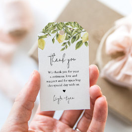 CITRON Watercolor Lemon Citrus Favor Tag Geschenkanhänger