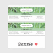 Citronella Essential Oils Duftstoff Flaschenetiket Aufkleber (Blatt)