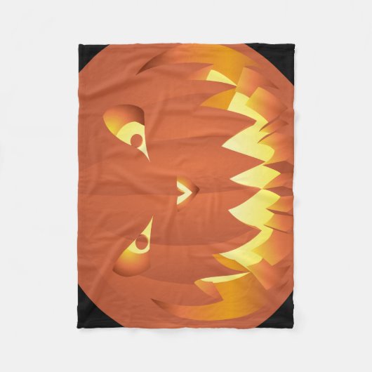 Citrouille pour Halloween ... Fleecedecke (Vorderseite)