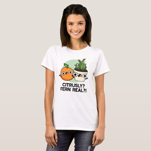 Citrous Fern Real Funny Citrus Pflanze Puff T-Shirt (Vorne ganz)