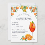 Citrus Aperol Liebe im ersten Spritz-Brautparty Einladung (Vorderseite)