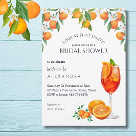 Citrus Aperol Liebe im ersten Spritz-Brautparty Einladung