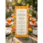 Citrus-Aperol-Spritz-Party-Menü Menükarte