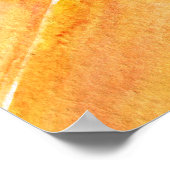 Citrus Aquarellmalerei, Limon, Zitrone, Orange Poster (Ecke)