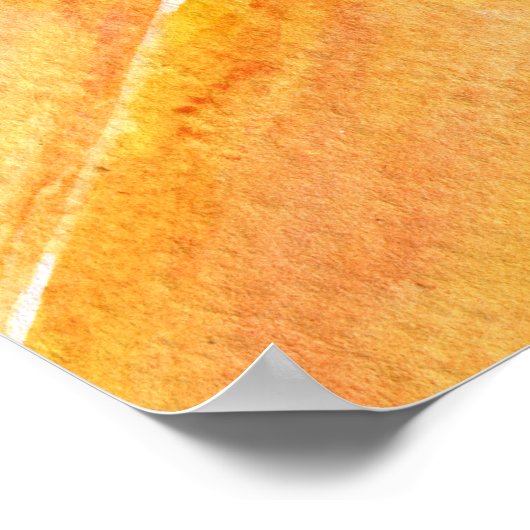 Citrus Aquarellmalerei, Limon, Zitrone, Orange Poster (Ecke)