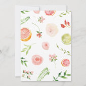 Citrus Baby Shower Einladung (Rückseite)
