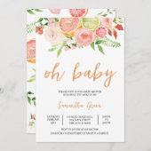 Citrus Baby Shower Einladung (Vorne/Hinten)