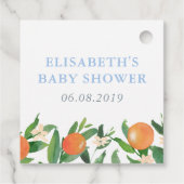 Citrus Baby Shower for Sweet Baby Boy Geschenkanhänger (Rückseite)