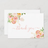 Citrus Baby Shower Girl Danke Karte (Vorne/Hinten)