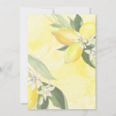 Citrus Baby Shower Lemon Leaf Wasserfarbe Elegant Einladung (Rückseite)