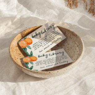 Citrus Babybibliothek, Bücher für Babybetten Begleitkarte