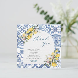 Citrus Babydusche Dankeskarte