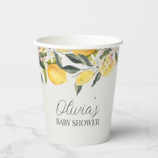 Citrus Babydusche Pappbecher (Vorderseite)