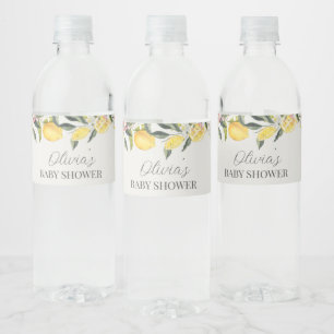 Citrus Babydusche Wasserflaschenetikett