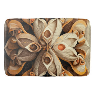 Citrus Beige Braun Ziermuster Karierte Dekoration  Badematte