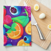 Citrus & Berries Burst Geschirrtuch (Viertel Falte)