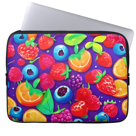 Citrus & Berries Burst Laptopschutzhülle (Vorderseite)