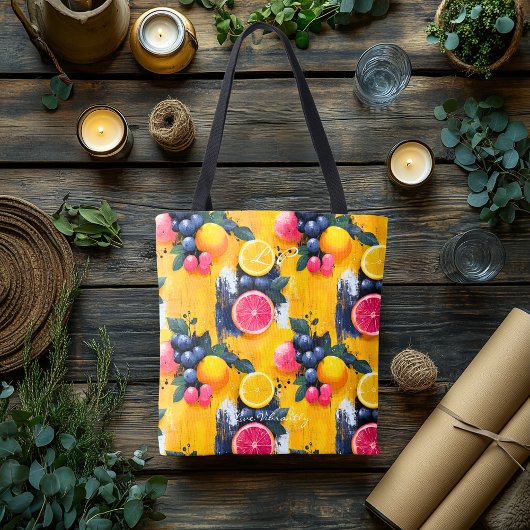 Citrus Berry Bliss Wellness Tote Bag Tasche