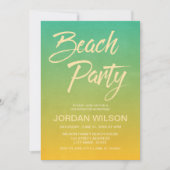 Citrus Birthday Anniversary Beach Party Einladung (Vorderseite)