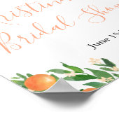 Citrus Black Brautparty Wasserfarbe Willkommenszei Poster (Ecke)